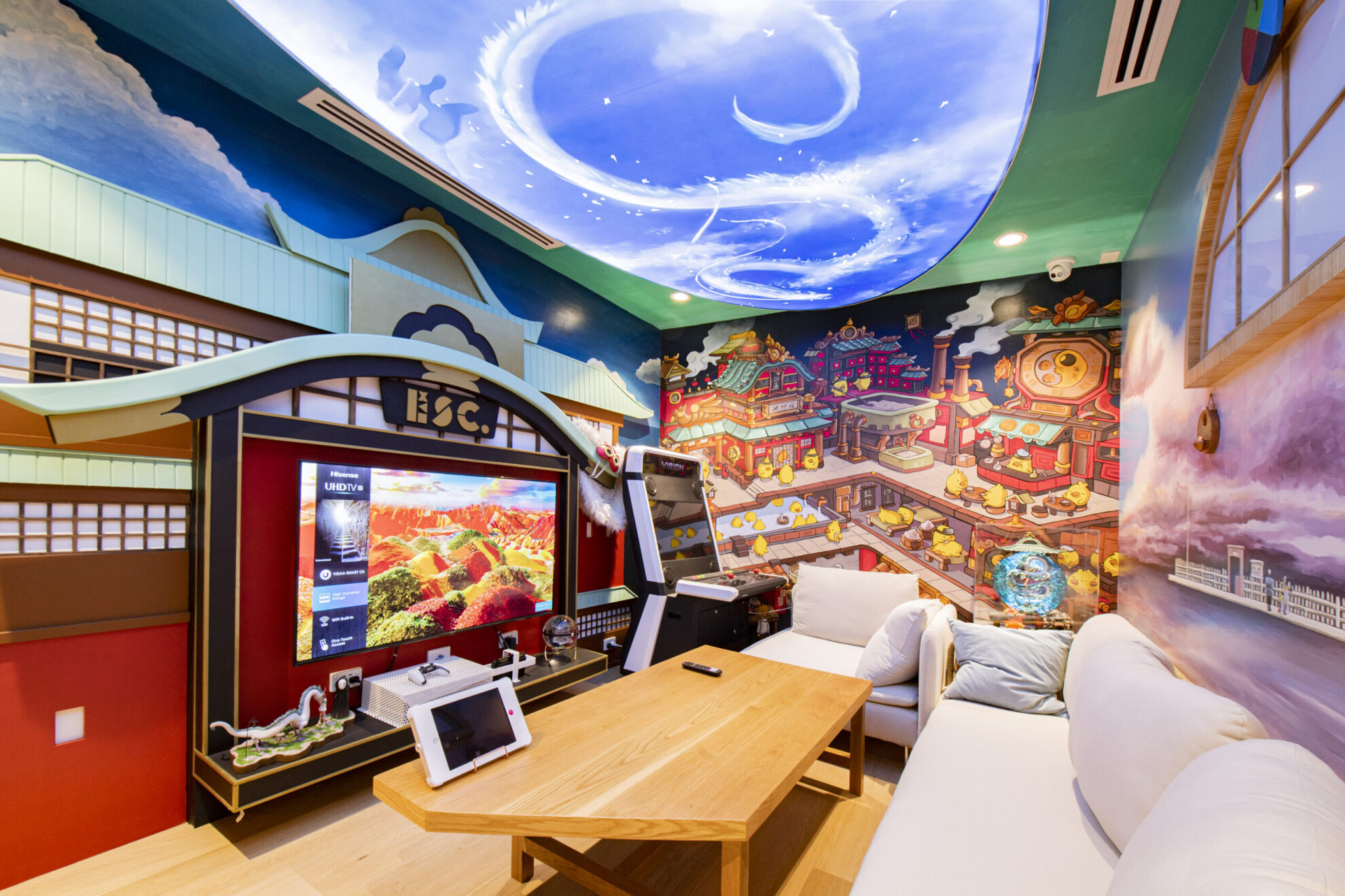 Japanese-Inspired Gaming Room